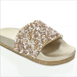 New Gold Rock Candy Sandals